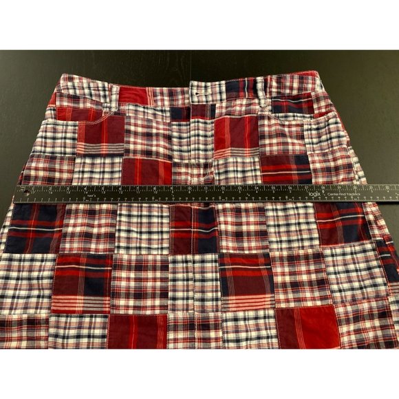 Croft & Barrow Classic Skort Womens US 14 Crab Bake Red Patchwork Stretch Preppy - Picture 16 of 16